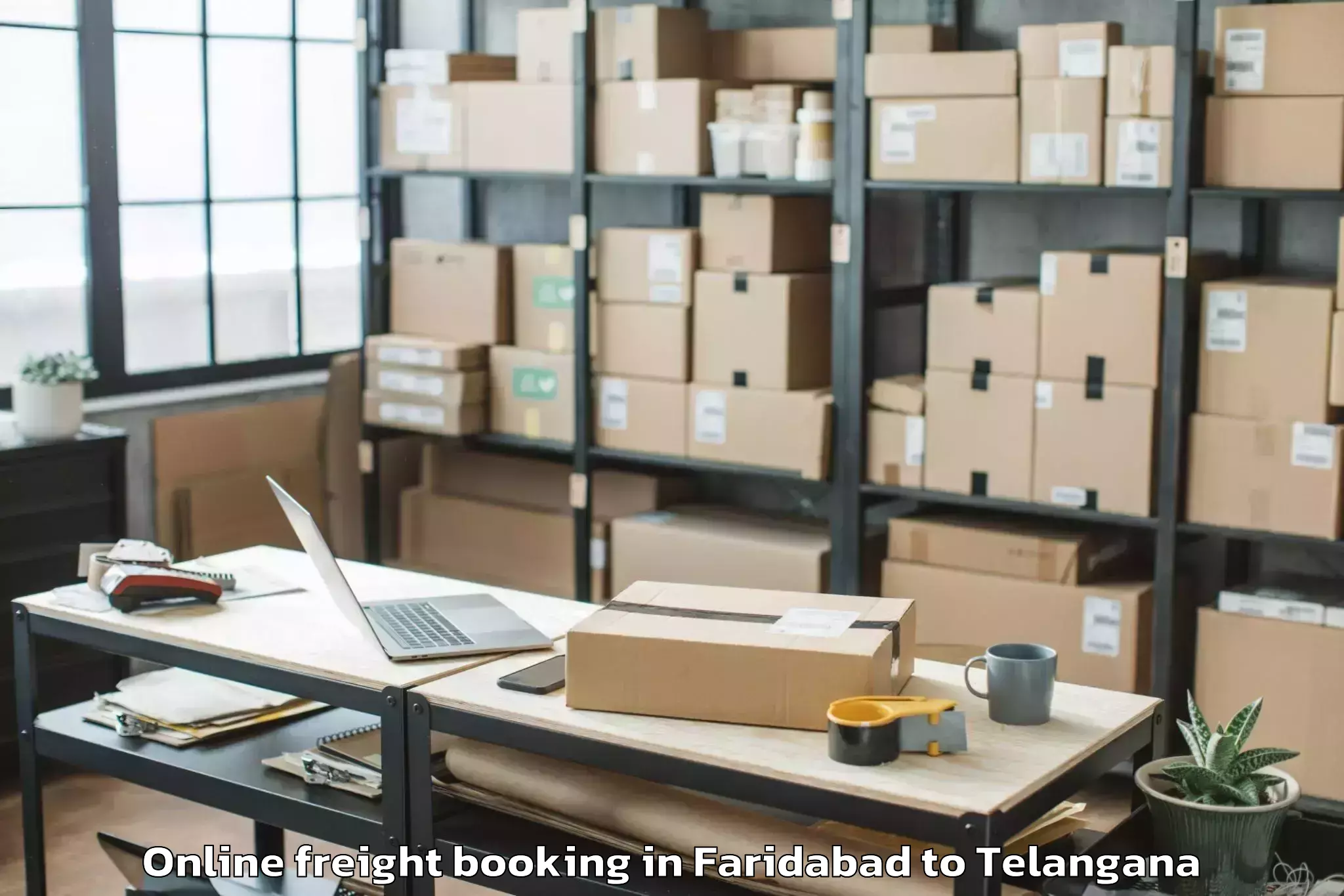 Professional Faridabad to Zahirabad Online Freight Booking